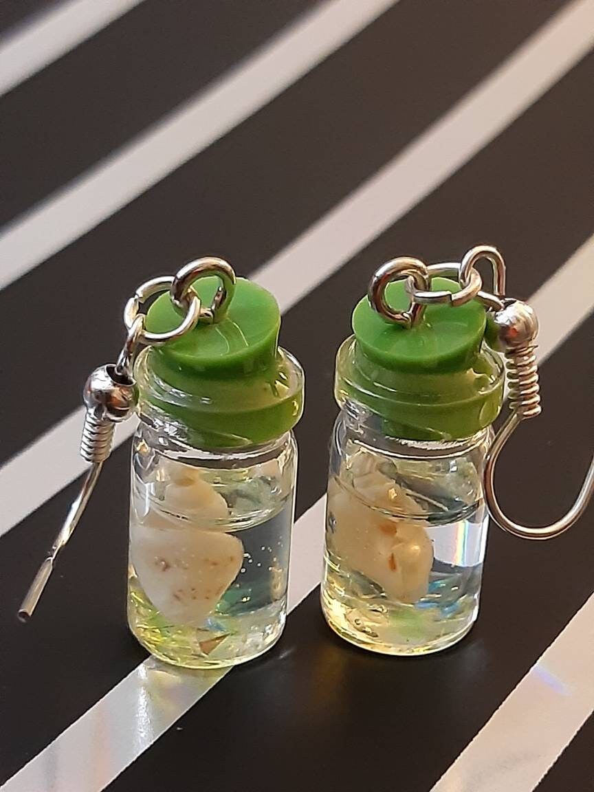 Shell in a Bottle Drop Earrings Cute Drop Earrings High Quality Hook Earrings for Gifts  Free shipping