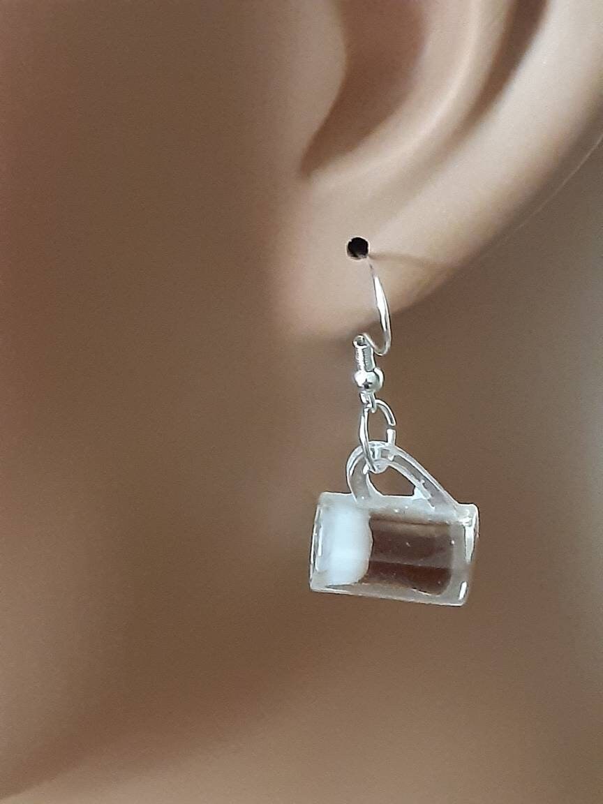 Beer Cup Earrings Beer Mug Earrings Alcohol Earrings Drink Earrings Free Shipping