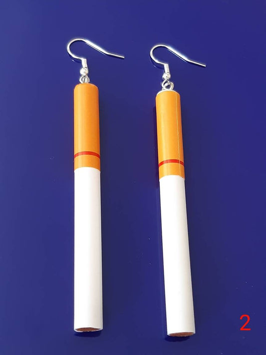 Cigarette Earrings Smoke Earrings Special Party Earrings Cool Earrings  Birthday Gifts