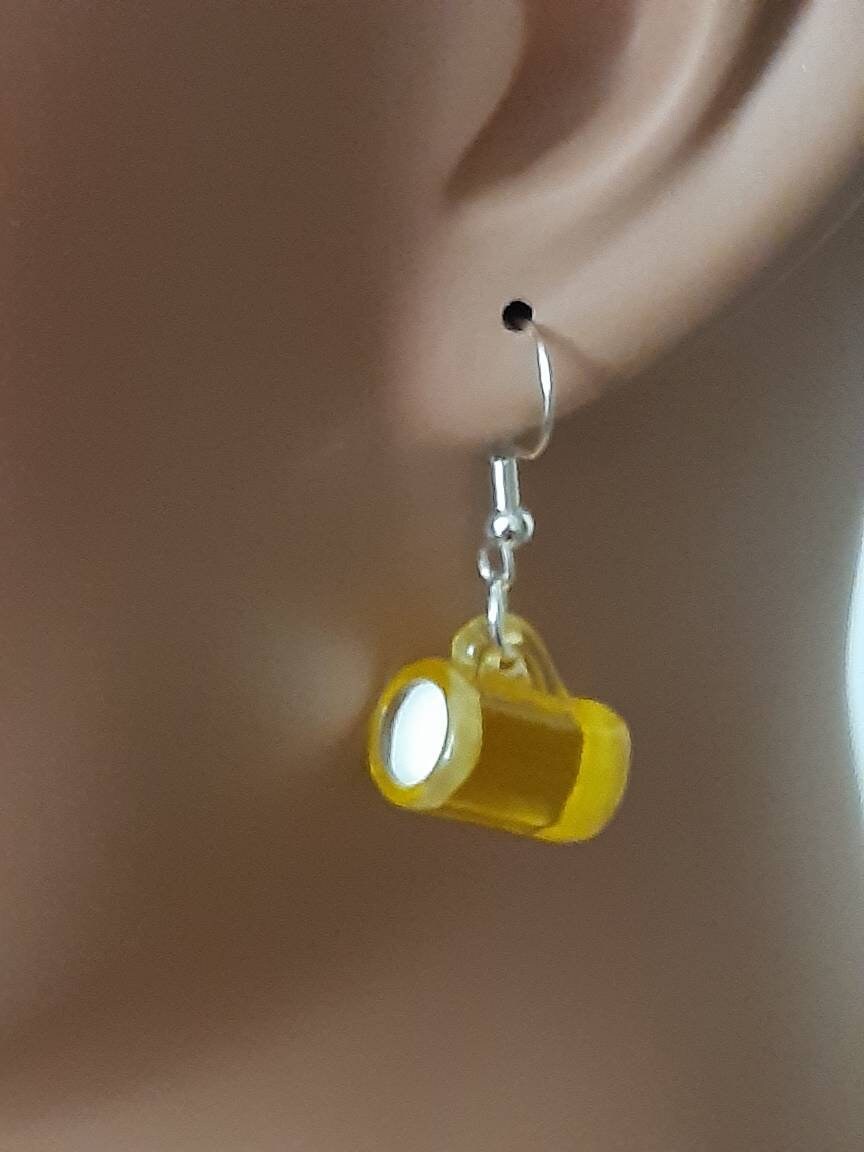 Beer Cup Earrings Beer Mug Earrings Alcohol Earrings Drink Earrings Free Shipping