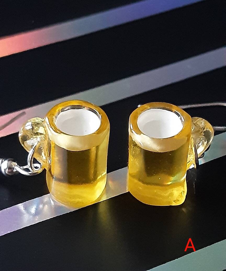 Beer Cup Earrings Beer Mug Earrings Alcohol Earrings Drink Earrings Free Shipping