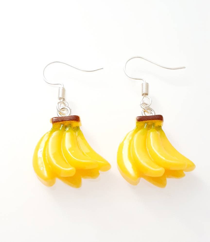 Cute Fruit 3D and Slices Earrings Cherry Watermelon Apple Orange Grape Strawberry Banana Lemon Pineapple Lightweight Earrings Free Shipping