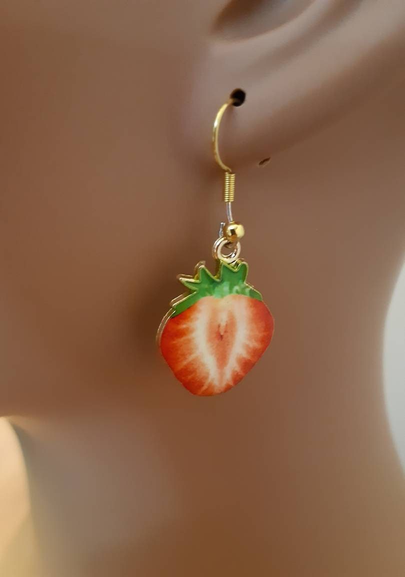 Fruit Drop Earrings Lime Earring Apple, Orange, Lemon, Watermelon , Strawberry Earrings High Quality Fast Shipping