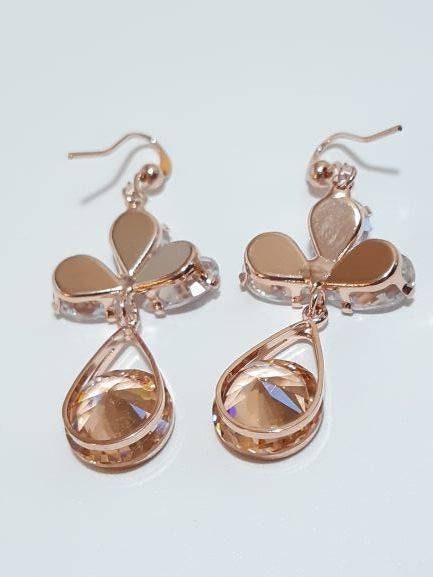 Luxury 925 Sterling Silver CZ Waterdrop Earrings Amber Fairy Drop Fashion Wedding Earrings High Quality Shiny Earrings Free Shipping