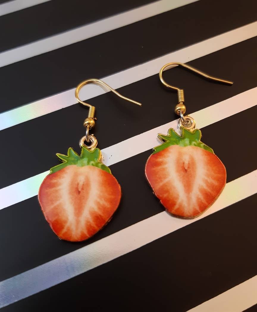 Fruit Drop Earrings Lime Earring Apple, Orange, Lemon, Watermelon , Strawberry Earrings High Quality Fast Shipping