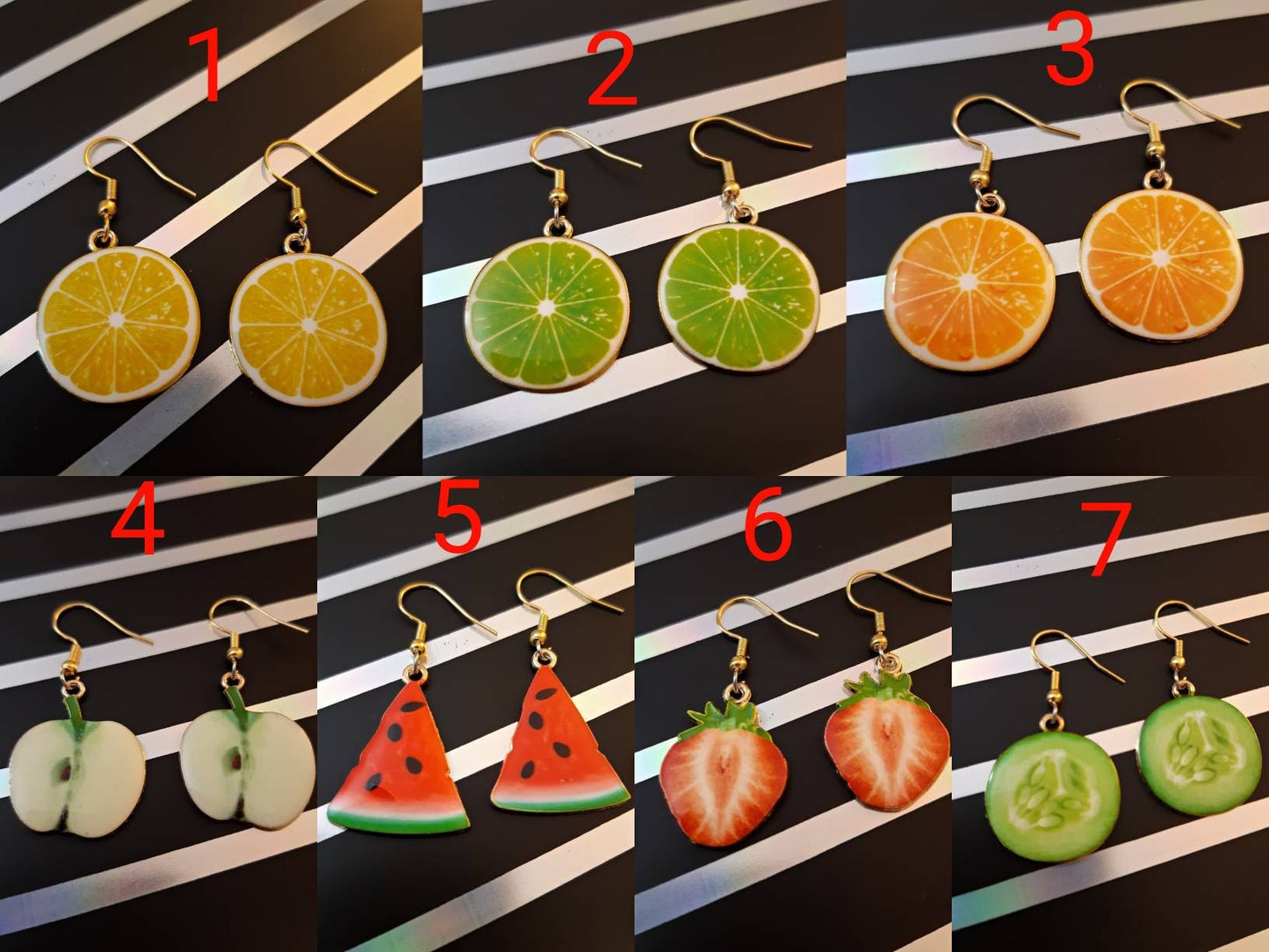 Fruit Drop Earrings Lime Earring Apple, Orange, Lemon, Watermelon , Strawberry Earrings High Quality Fast Shipping