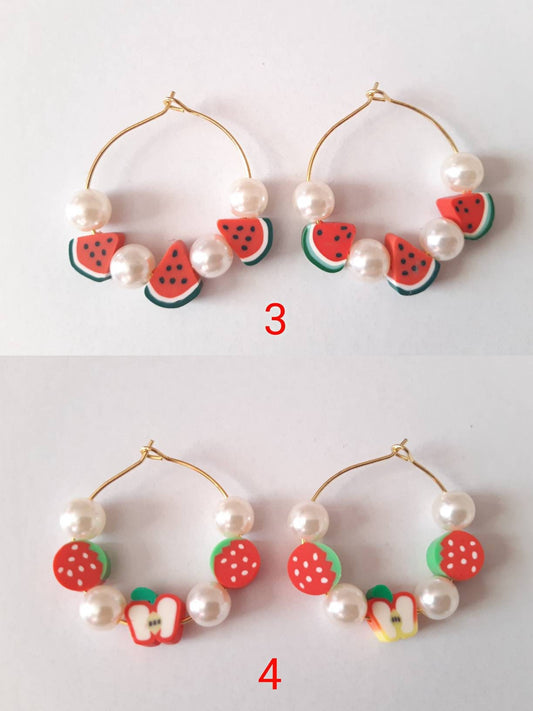 Cute Fruit Earrings Watermelon, Apple, Orange, Strawberry, Banana, Lemon and More Earrings Free Shipping