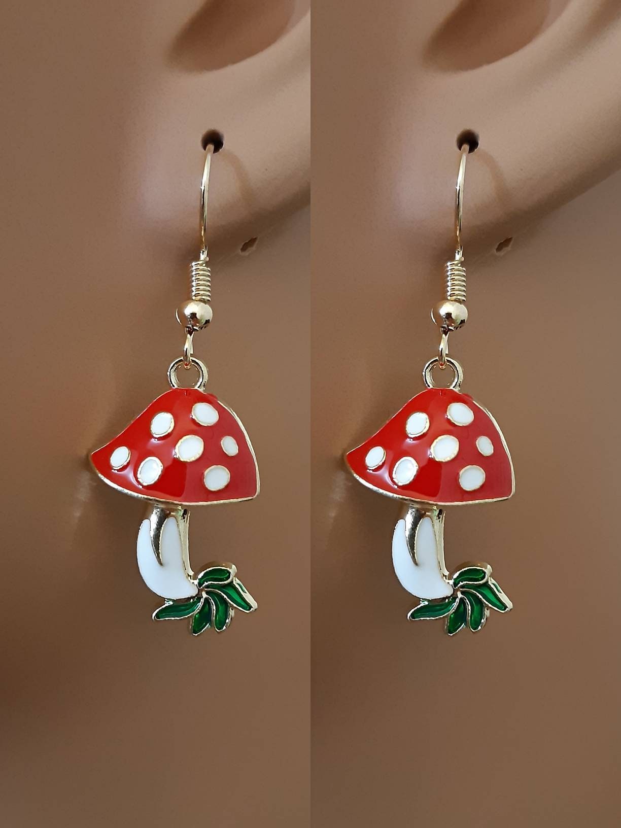 Mushroom Earrings Mushroom Pearl Earrings Mushroom Cat Earrings High Quality Cute Earrings New Design Earrings Fashion Earring Free Shipping