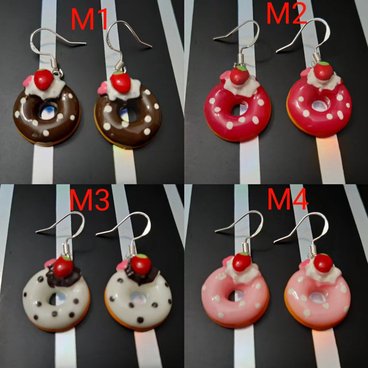 3D Donuts Earrings Fashion Bakery Jewelry Cookie Earrings New Style Earrings