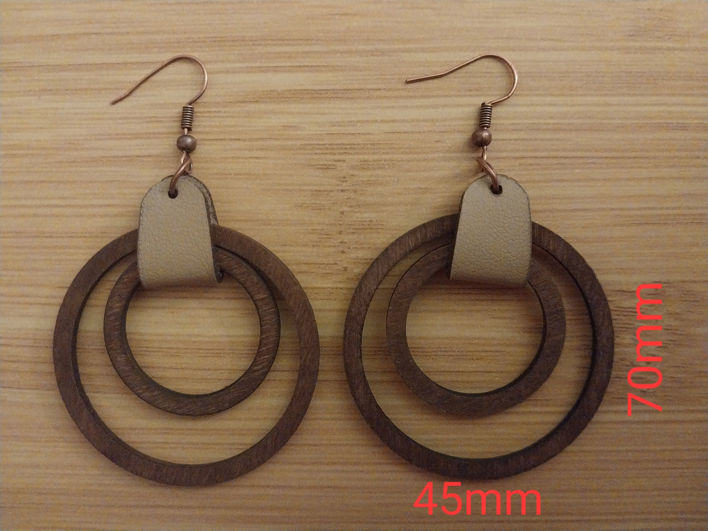 Swirl Wooden Earrings Double Hoop Wood Lightweight Earrings Caribbean Style Brown Large Flat Spiral Earrings New Fashion Free Shipping