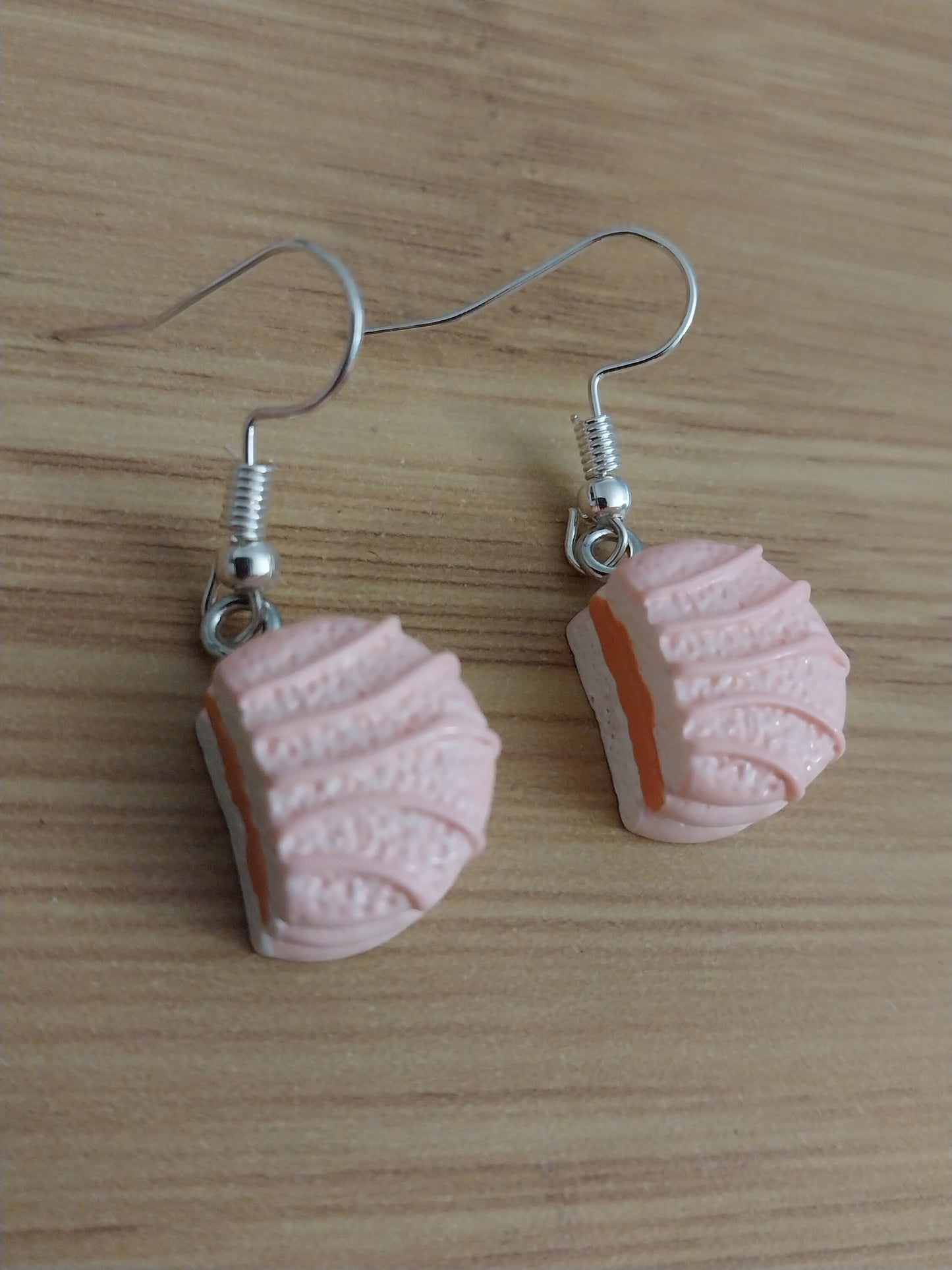 Cake Earrings 3D Cake Earrings Chocolate Layer Cake Earrings Bakery Jewelry Free Shipping