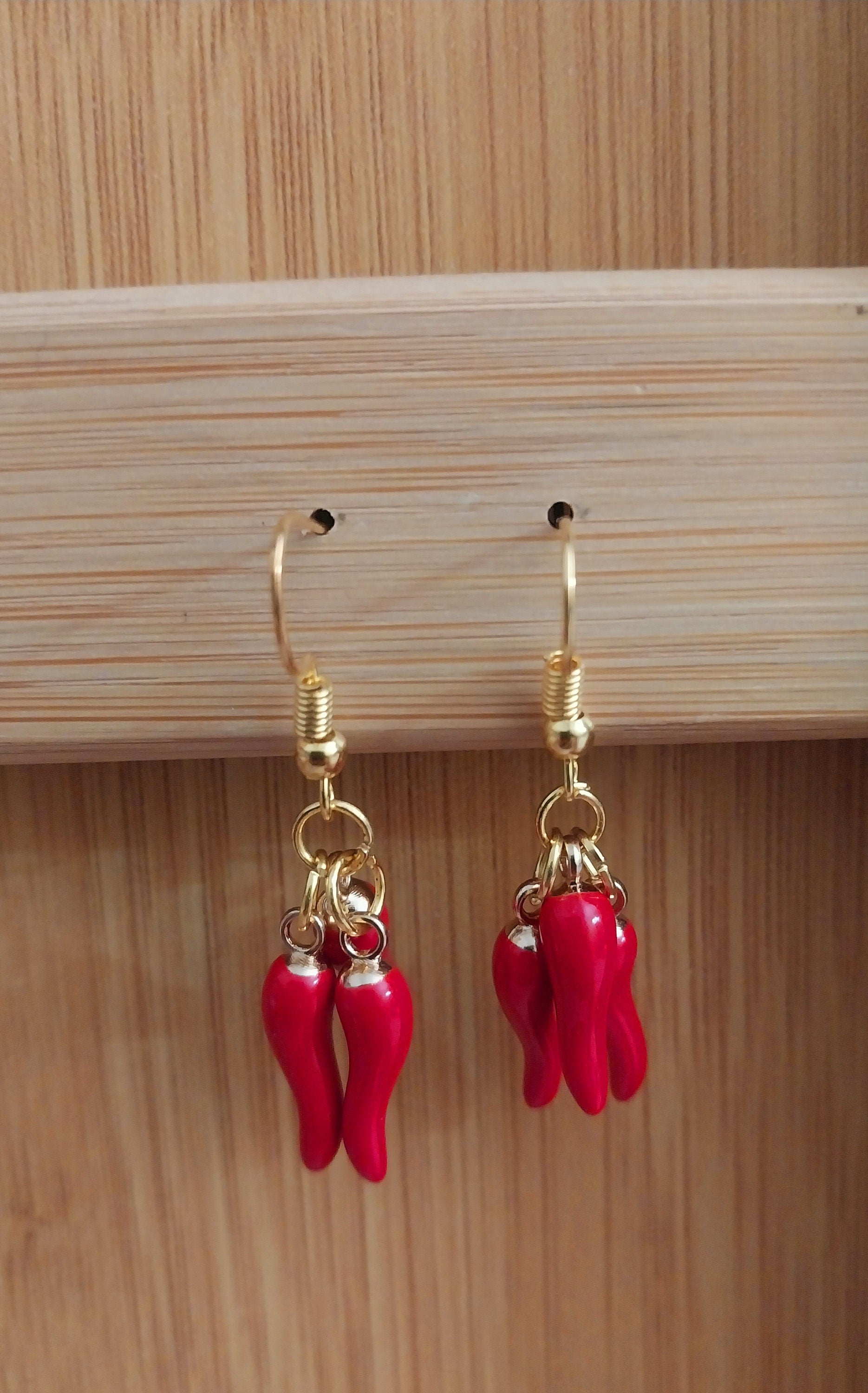 3D Chili Pepper Earrings Red Hot Pepper Earrings Cute Drop Pepper Earrings Spicy Hot Earring Stainless Steel Hook High Quality Free Shipping