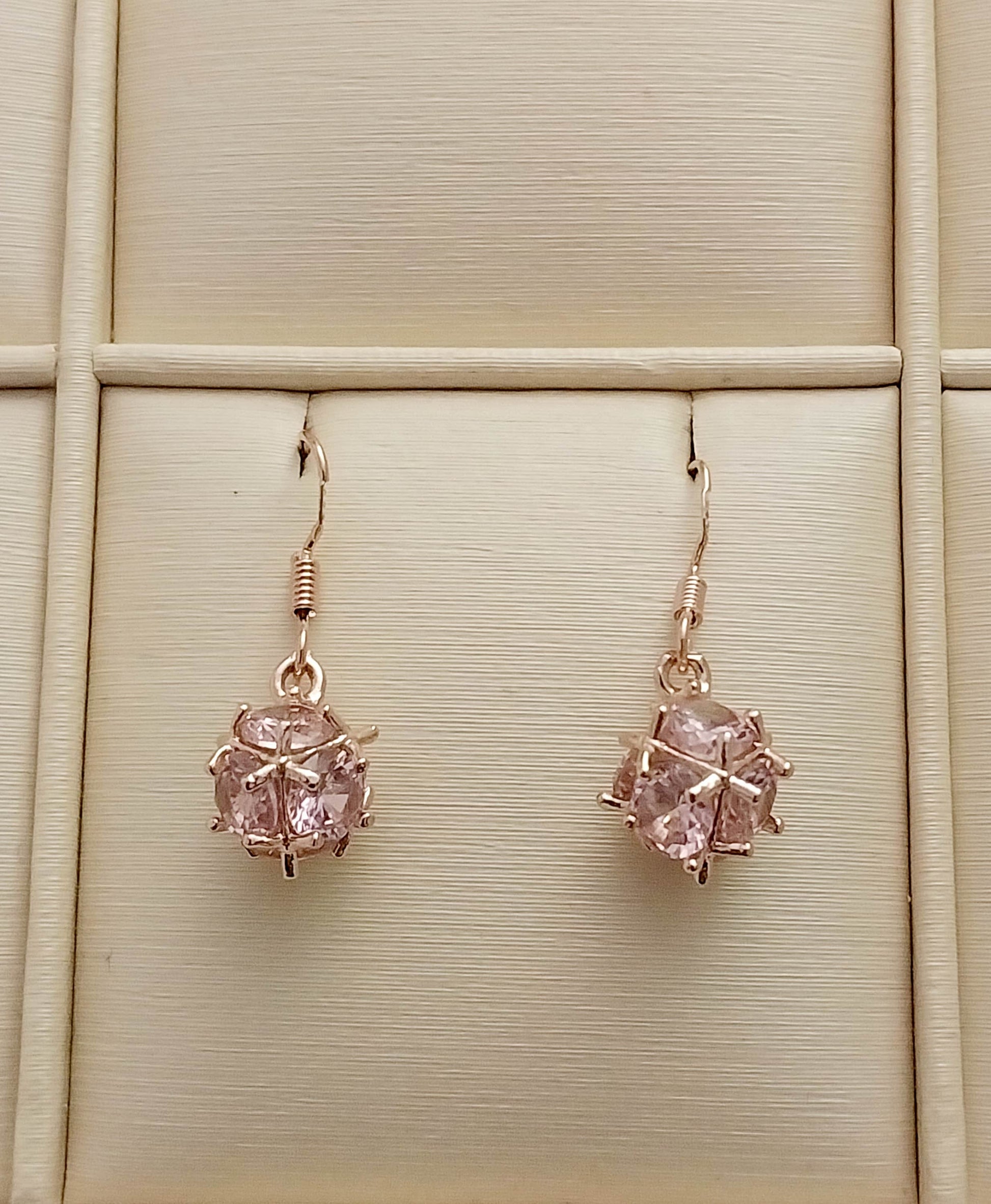 3D Earth Ray Earrings Rose Gold Plated CZ Waterdrop Earrings Sun Ray Earring Shine Drop Earrings Party Banquet Jewelry Flower Earrings