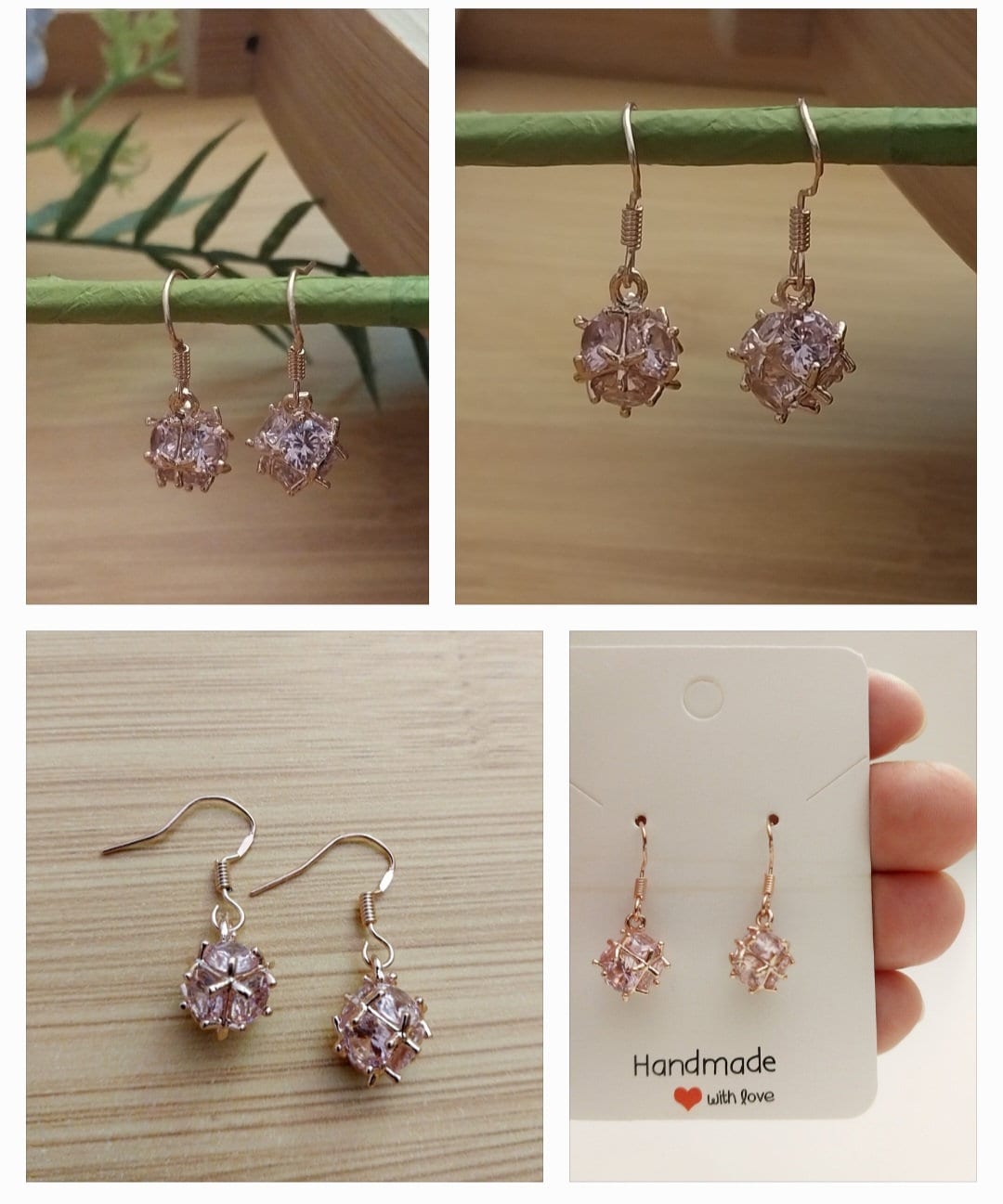 3D Earth Ray Earrings Rose Gold Plated CZ Waterdrop Earrings Sun Ray Earring Shine Drop Earrings Party Banquet Jewelry Flower Earrings