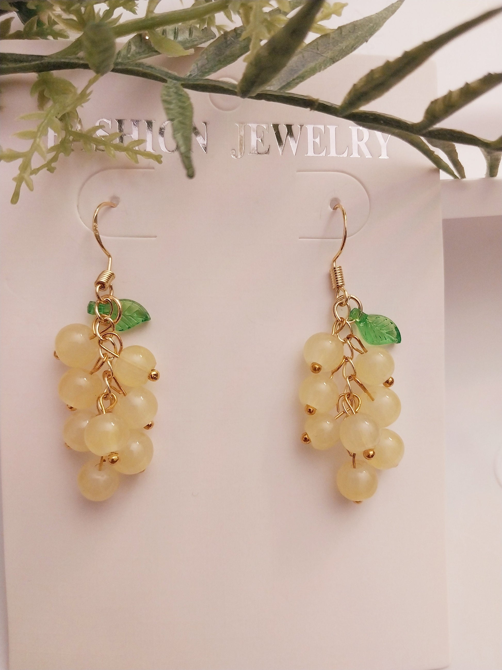 Banana Grapes Earrings Cherry Drop Earrings Unique Design Fashion Earrings Cute Fruit Earrings Gift Earring New Style Handmade Free Shipping