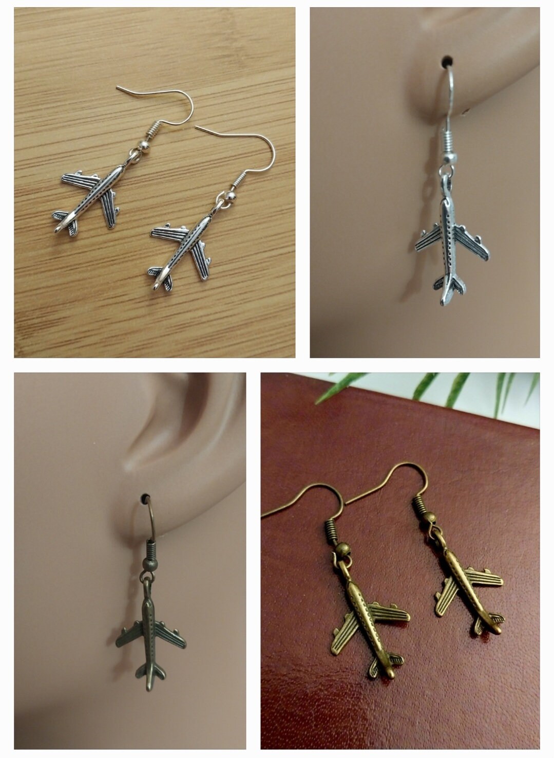 Airplane Earrings Jet Dangle Earrings Airplane Model Earrings Plane Drop Earrings Passenger  Traveler Earrings Flight Earrings Free Shipping