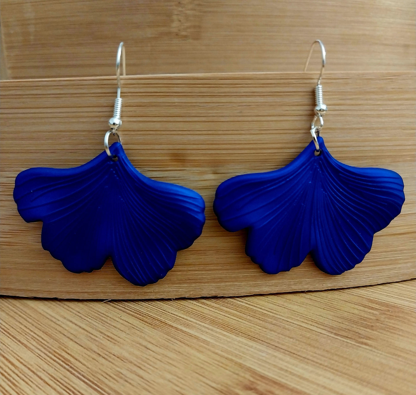 Blue Leaves Earrings Trendy Earrings Ginkgo Leaves Earrings Blue Biloba Leaves Earrings New Design Earrings Blue Earrings