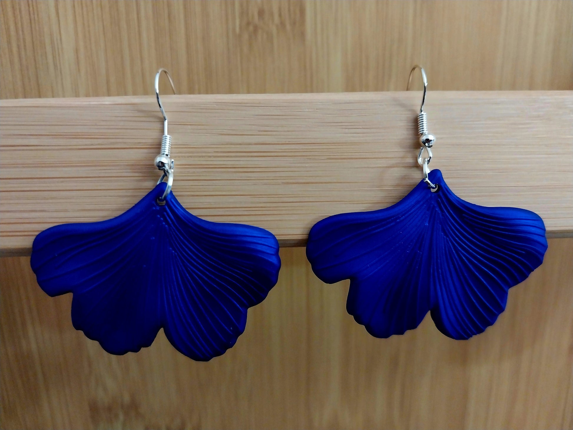 Blue Leaves Earrings Trendy Earrings Ginkgo Leaves Earrings Blue Biloba Leaves Earrings New Design Earrings Blue Earrings