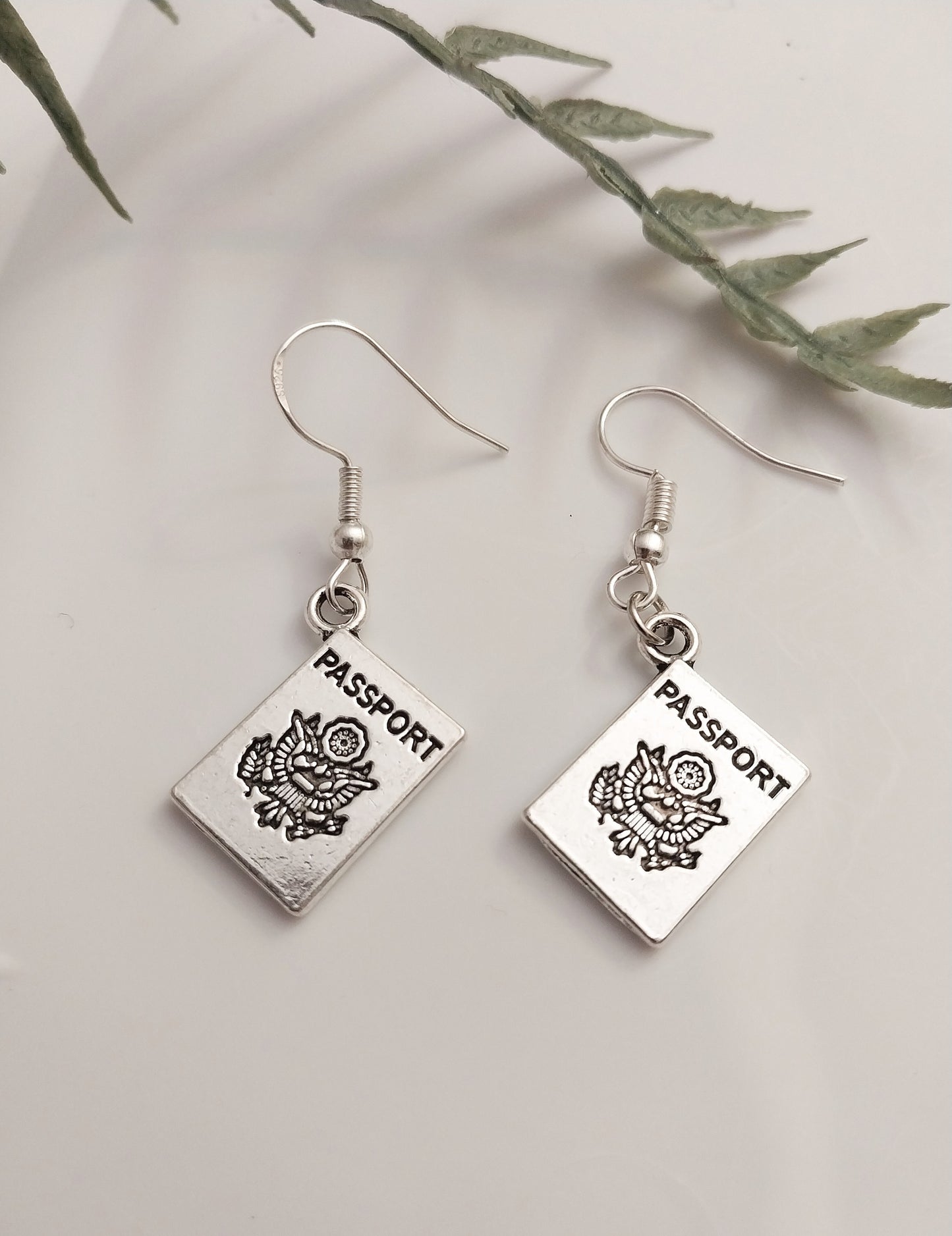 Passport Earrings Suitcase Earrings Travel Earrings Holiday Earrings Passenger Earrings Vacation Earrings Gift Earrings Free Shipping