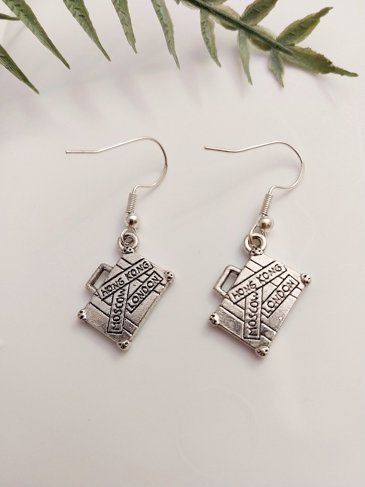 Passport Earrings Suitcase Earrings Travel Earrings Holiday Earrings Passenger Earrings Vacation Earrings Gift Earrings Free Shipping