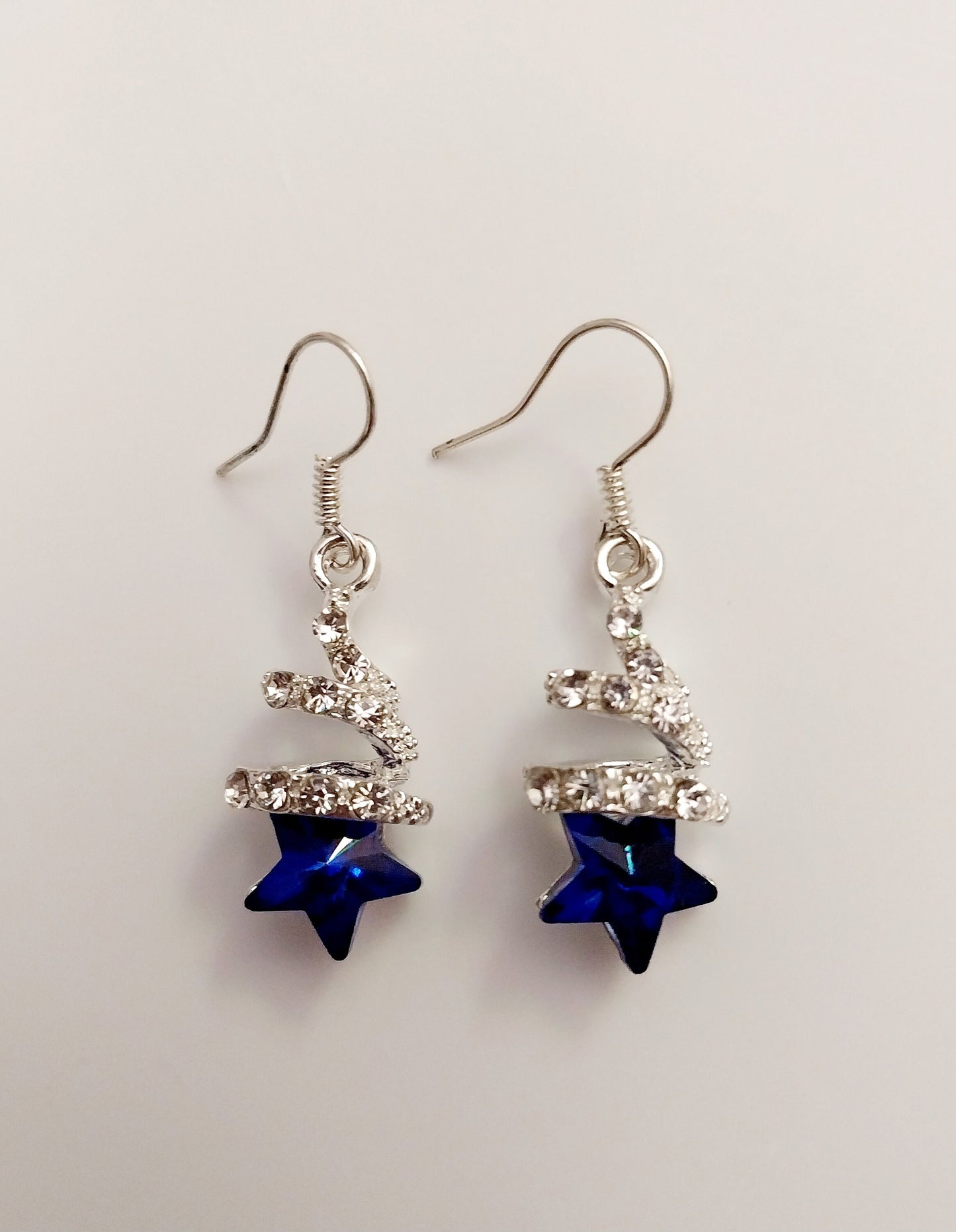 Blue Star Earrings Angel Star Earrings Sparkling Blue Earrings 4th July Earrings Elegant Earring Blue Earrings Dressing Earring High Quality