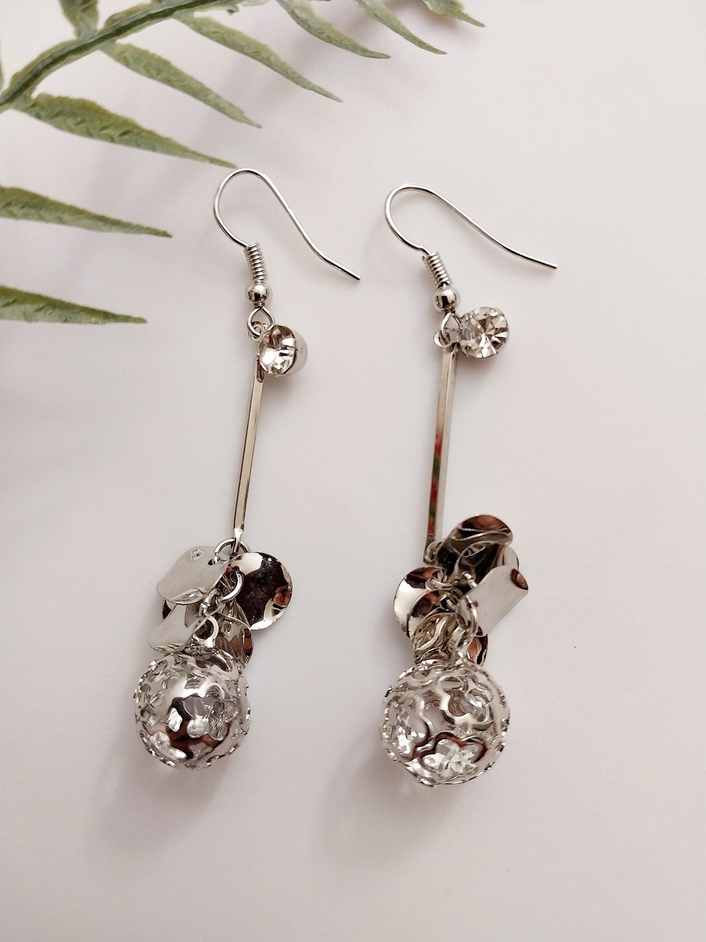 Sterling Silver Earrings Ball Drop Earrings Sparkling Drop Ball Earrings New Fashion Design Earrings CZ Unique Earrings Free Shipping