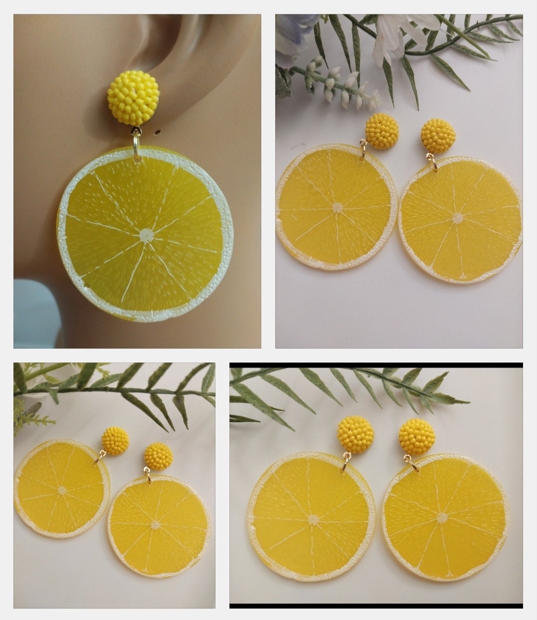 3D Lemon Earrings Fruit Earrings Cute Fruit Earrings Lemon Model Earrings New Design Earrings Shipping Today UFWT04072408