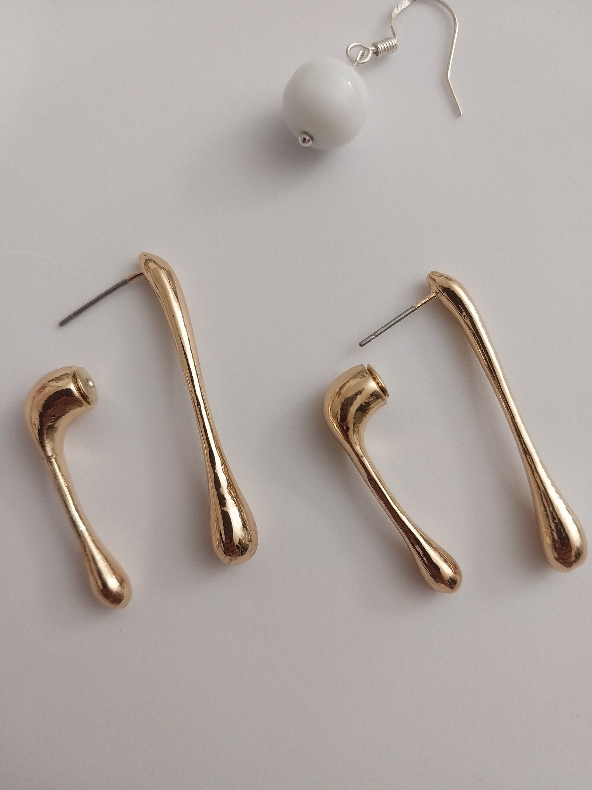 Gold Silver Style Drop Earring Bone Earring Stick Earring Tobacco Pipe Sterling Steel Earring New Design Earrings High Quality Free Shipping