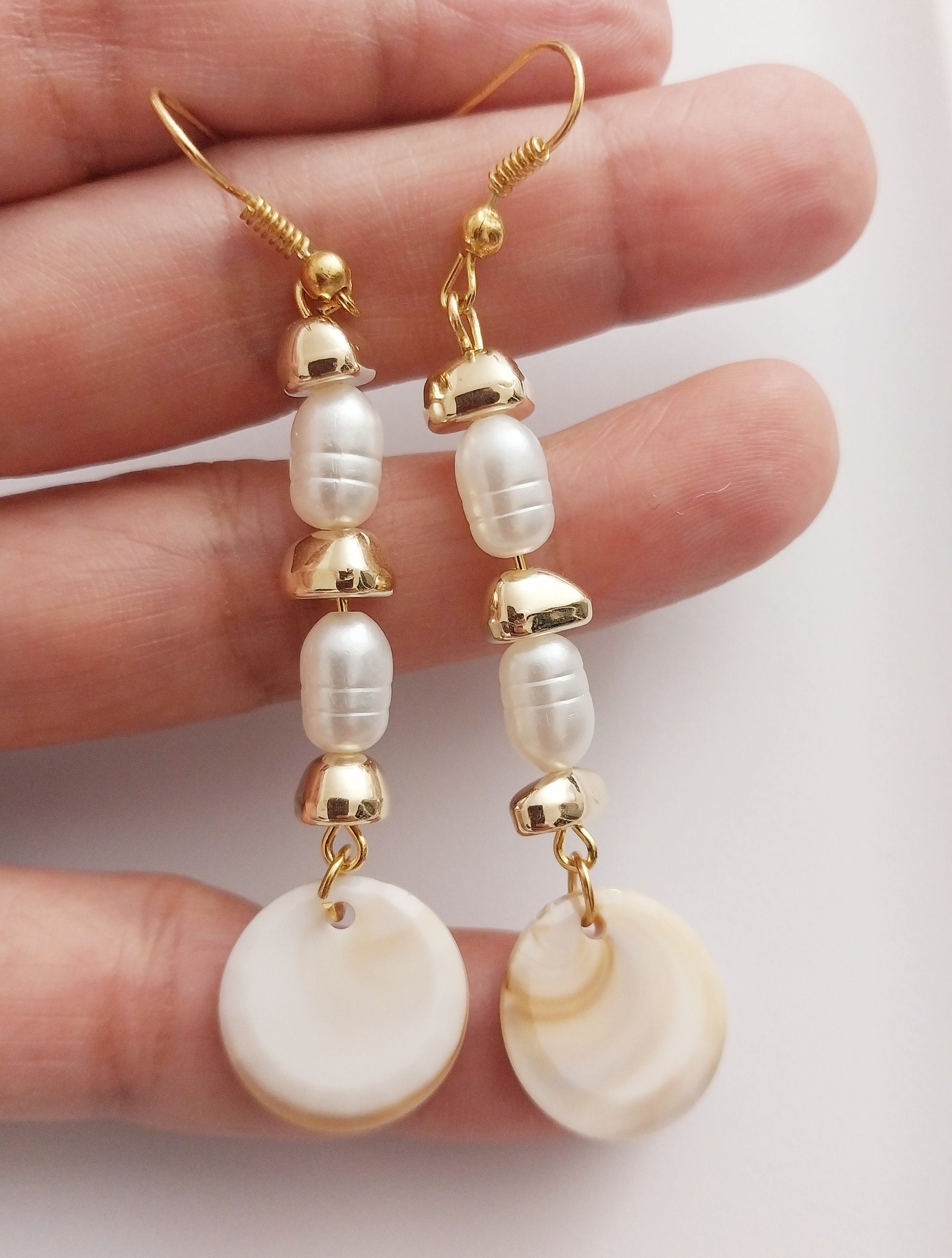 Shell Drop Earring Fashion Pearls Shell Earring Long Drop Shell Earrings New Design Earrings Handmade Free Shipping