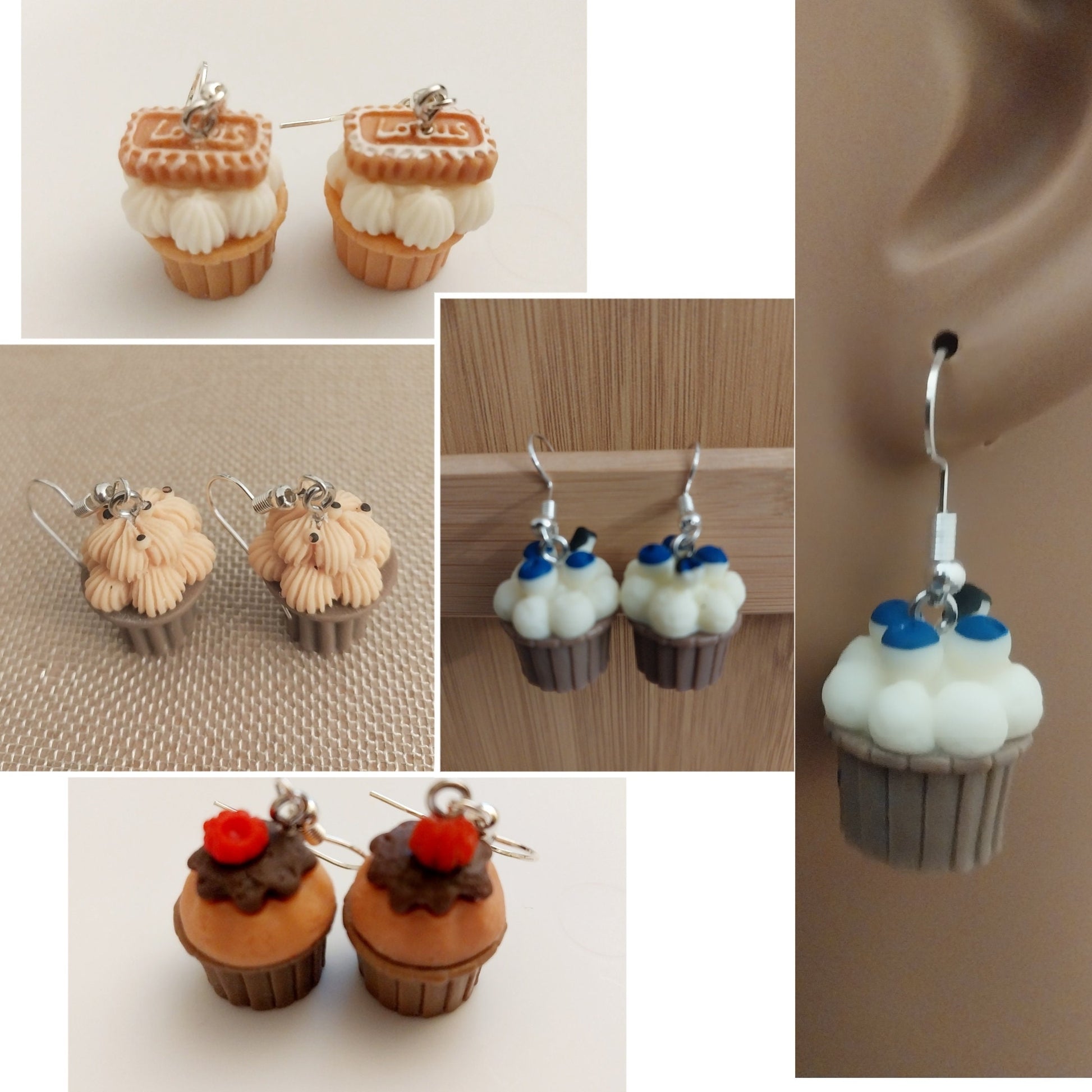 3D Cupcake Drop Earrings Cute Fanny Earrings High Quality Dangle Earrings Bakery Jewelry Free Shipping UFWT040720240009