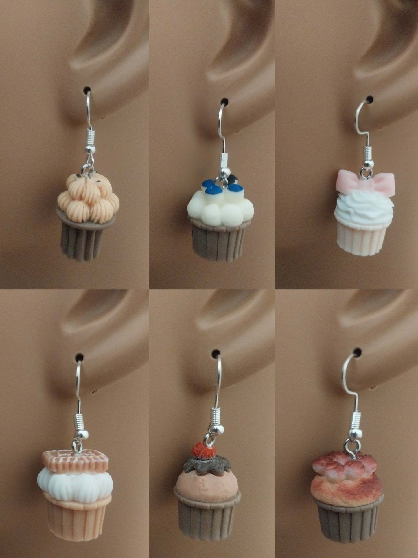 3D Cupcake Drop Earrings Cute Fanny Earrings High Quality Dangle Earrings Bakery Jewelry Free Shipping UFWT040720240009