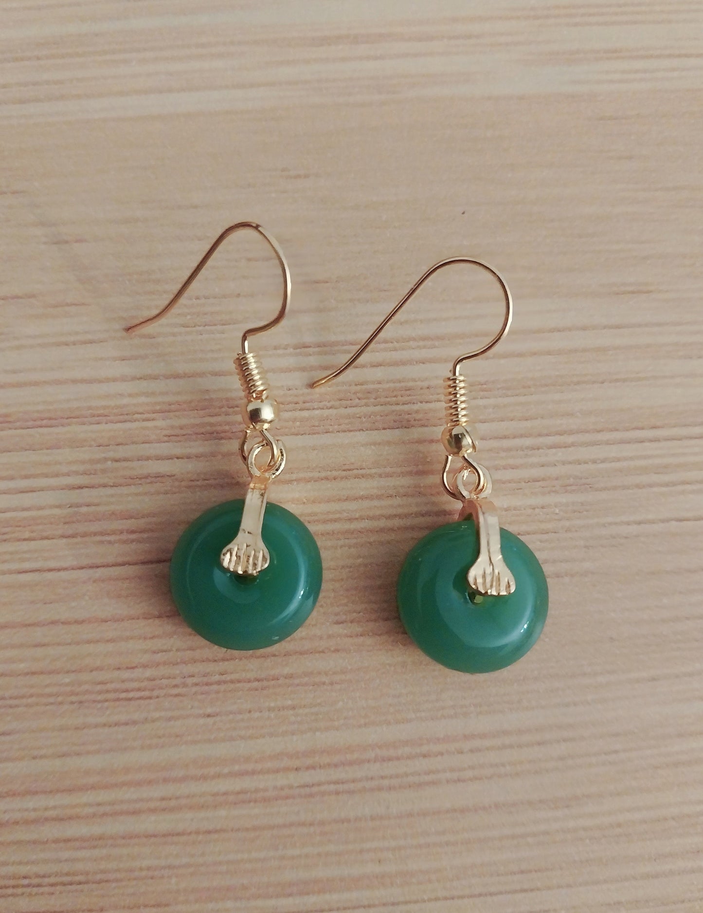 Green Dangle Drop Earrings Jade Color Fashion Drop Earrings Recycle Glass Hoop Earring New Style Earrings Green Hoop Earrings Free Shipping