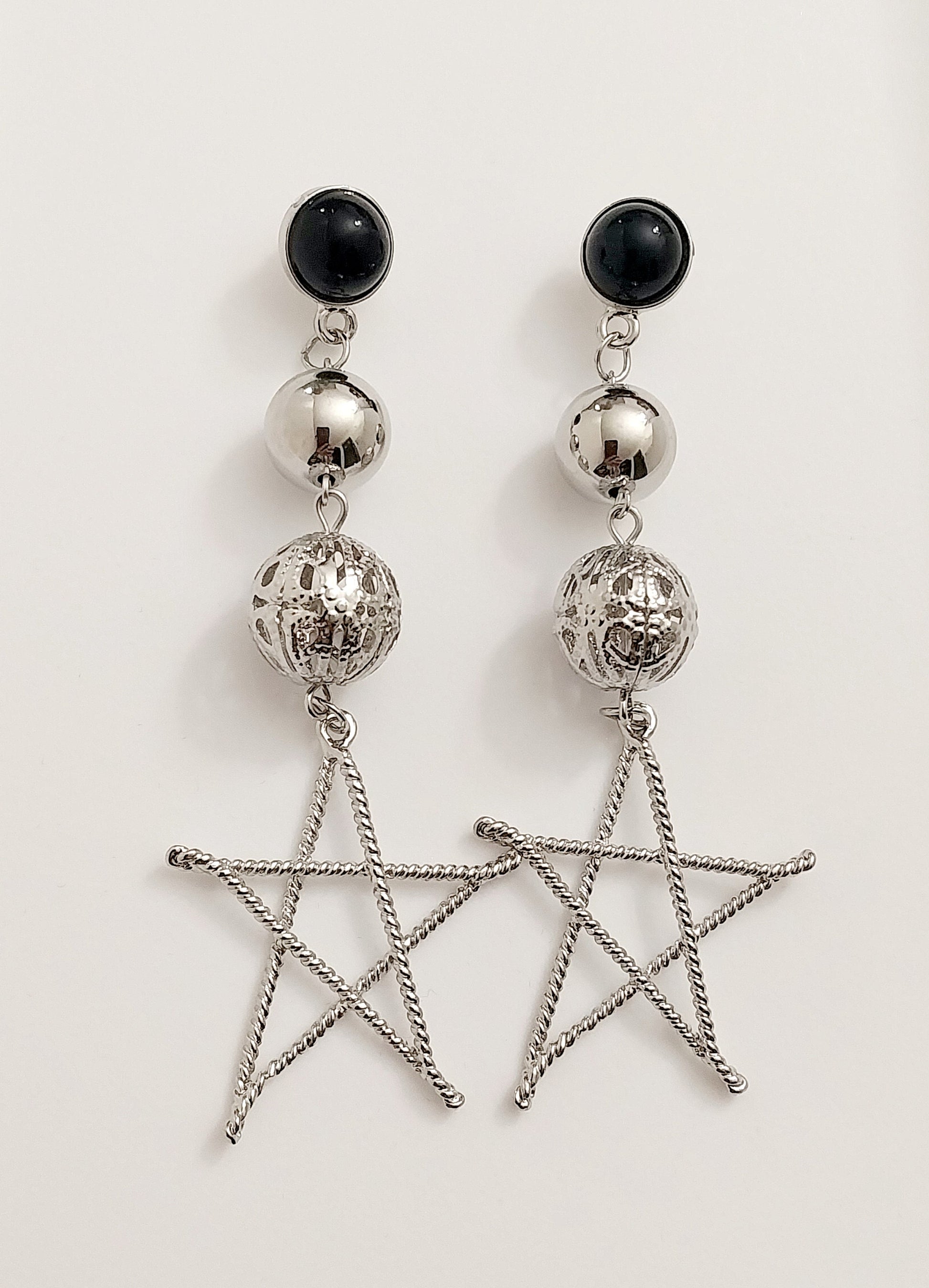 Earth Star Earring Long Drop Ball Star Earth Earring New Fashion Gift Jewelry Beautiful Shiny Earring Super Long Unique Design Free Shipping