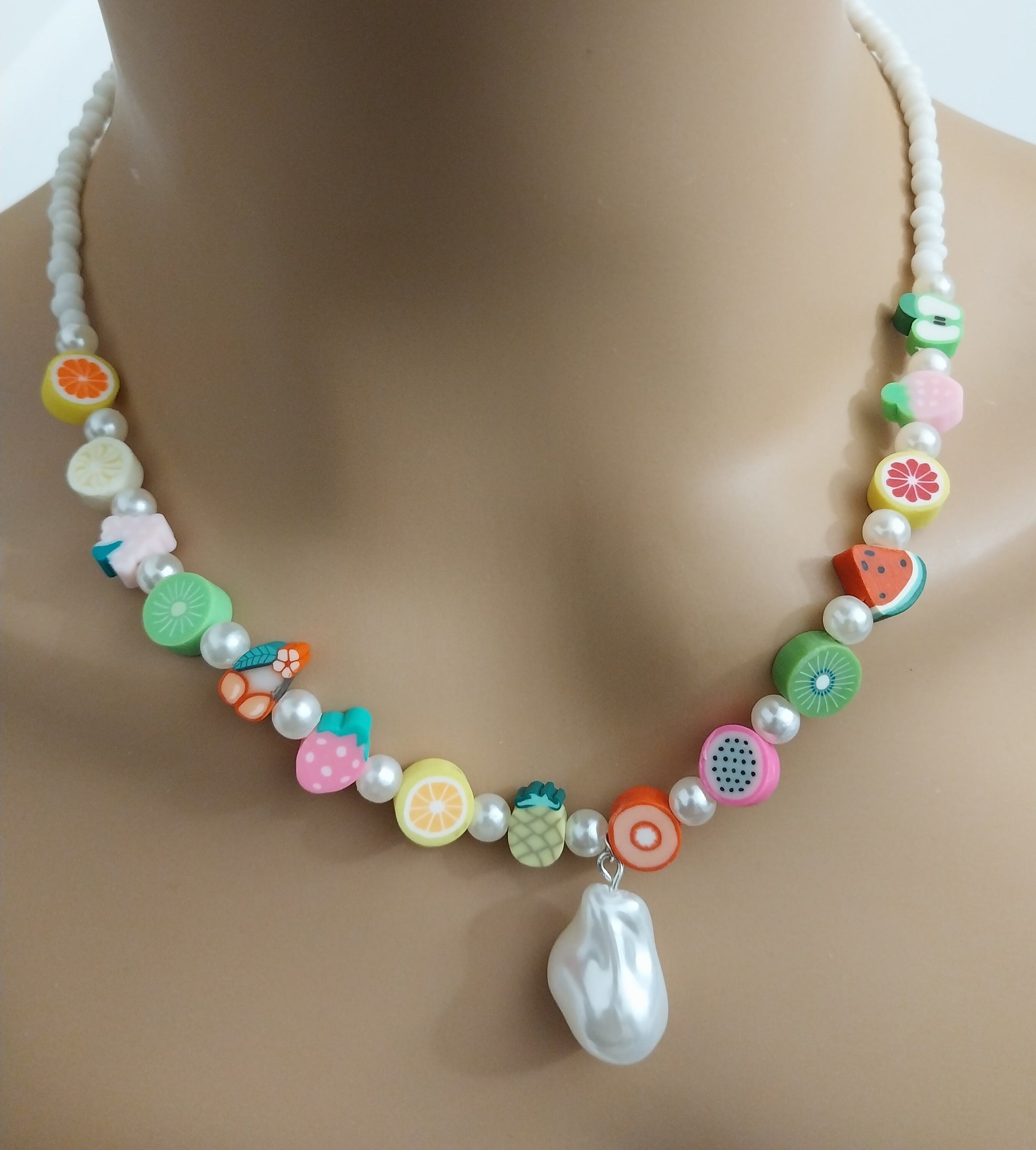 Fruit Necklace Personalized Pearl Drop Jewelry Unique Fashion Necklace New Design Cute Beautiful Suitable for Modern Women Free Shipping