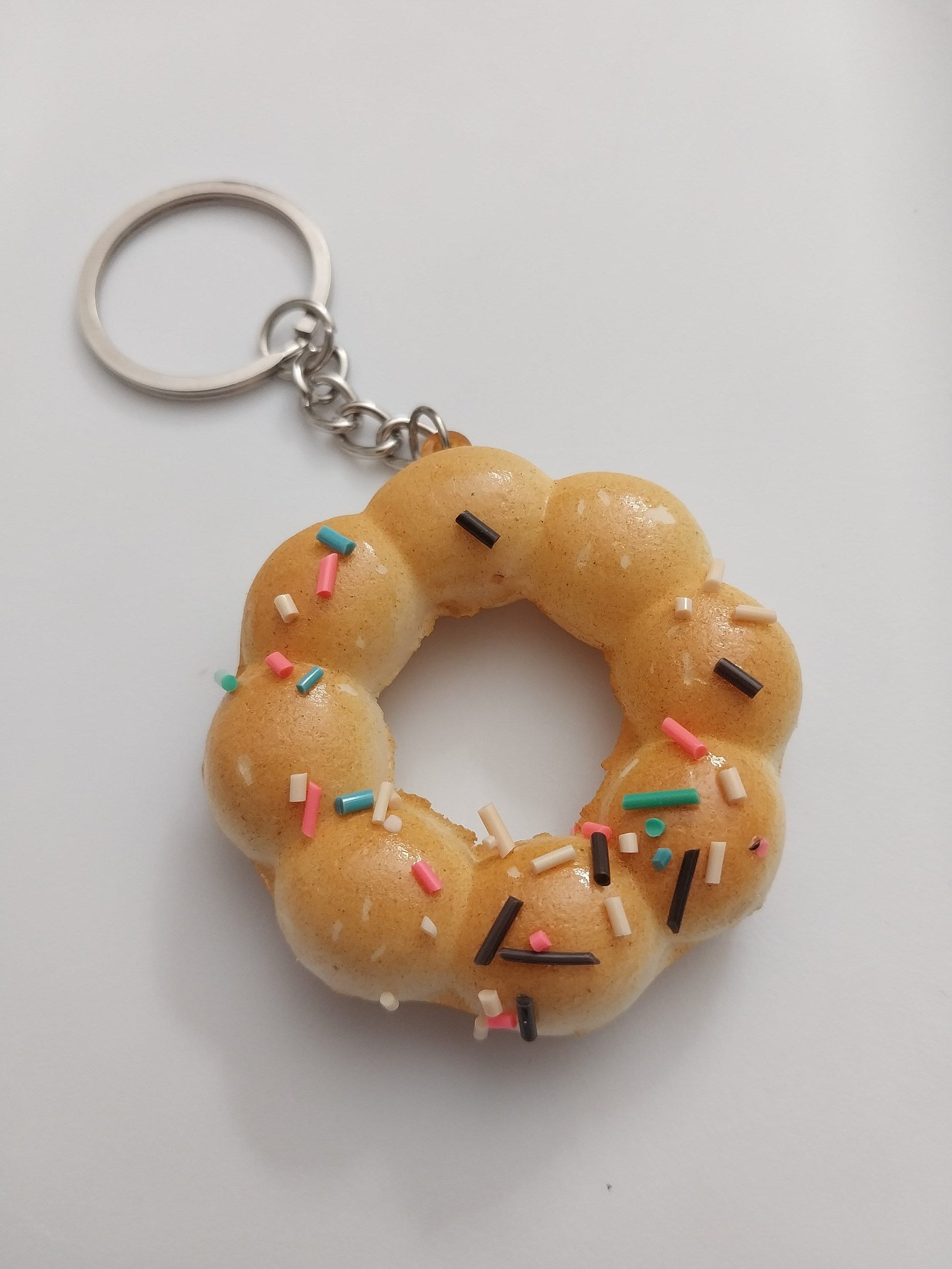 Donut Keychain Backpack Pendants Sugar Donut Keychain Fashion Unique New Design Popular Style Keychain Free Shipping