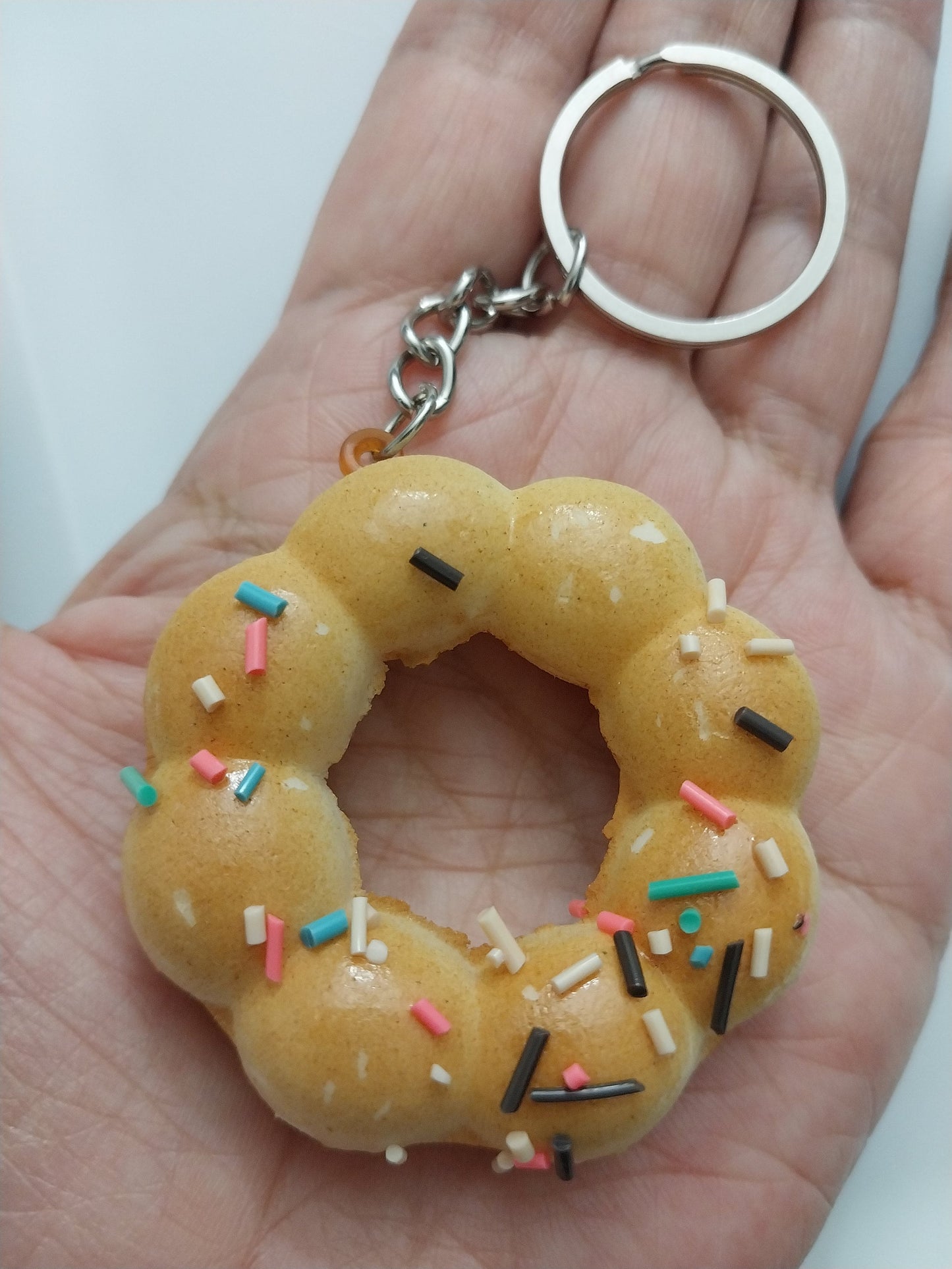 Donut Keychain Backpack Pendants Sugar Donut Keychain Fashion Unique New Design Popular Style Keychain Free Shipping