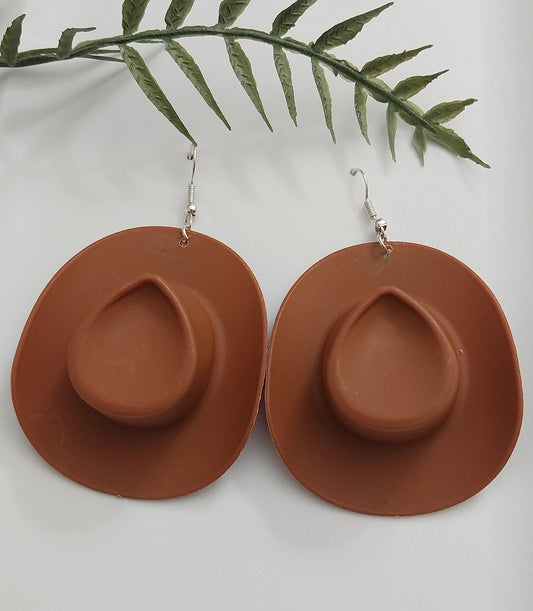 Cowboy Hats Earrings Brown Hat Earring White Cowboy Hat Earrings New Design Earrings Handmade Cute Fashion Free Shipping s