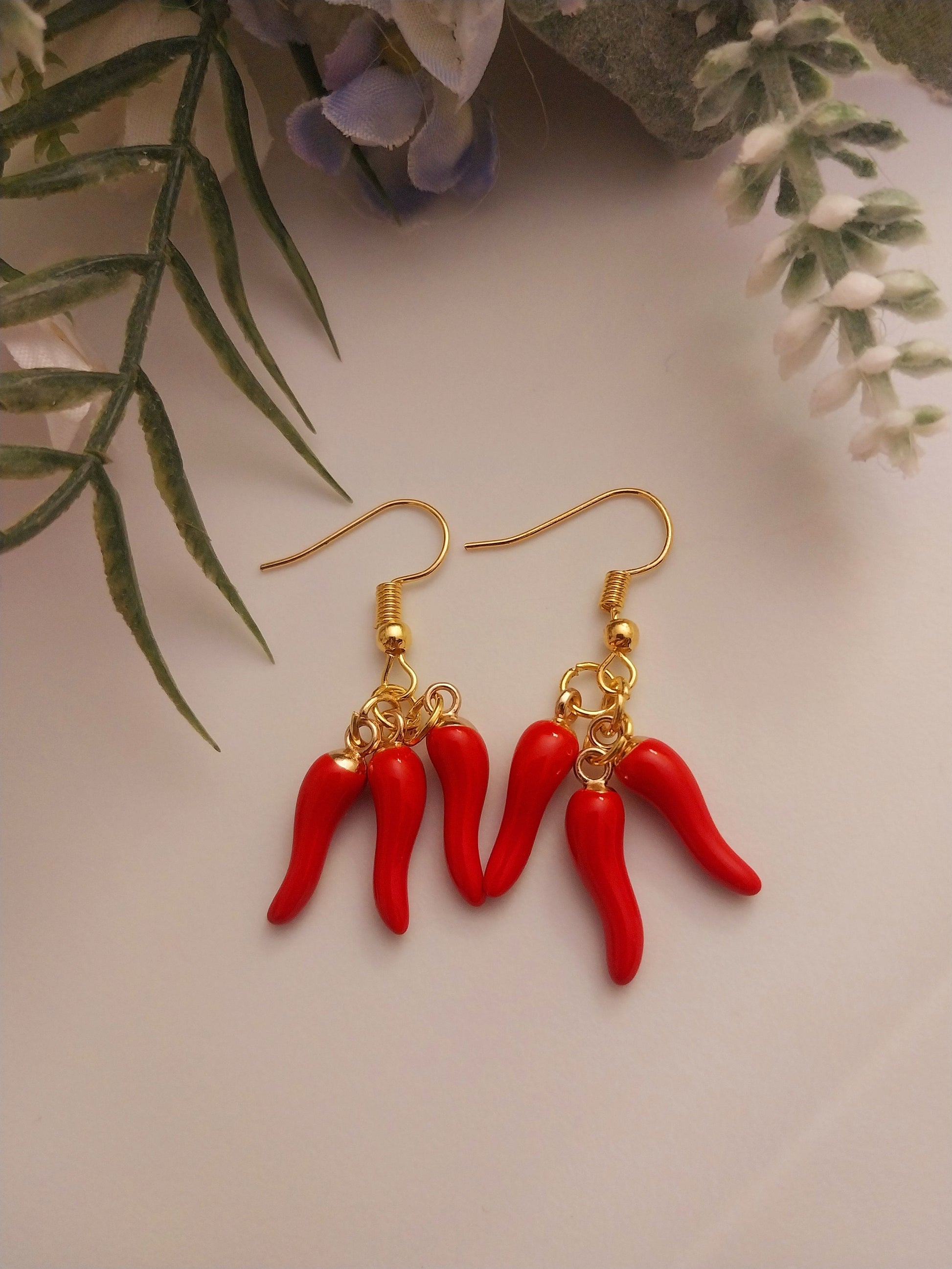 3D Chili Pepper Earrings Red Hot Pepper Earrings Cute Drop Pepper Earrings Spicy Hot Earring Stainless Steel Hook High Quality Free Shipping