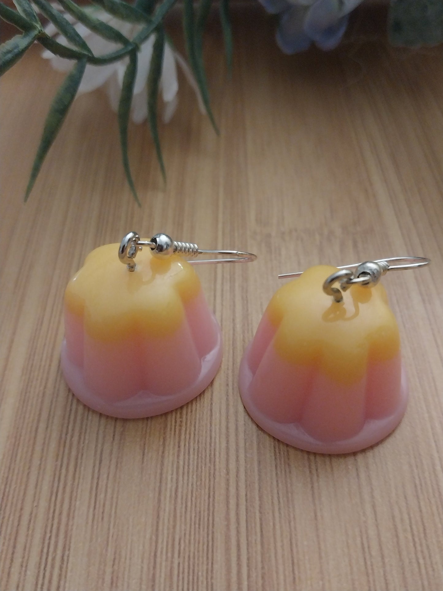 3D Pudding Earring Cute Flan Earrings Jelly Earring Chocolate Pudding Earring Mango Blueberry Strawberry Pudding Snack Earring Free Shipping