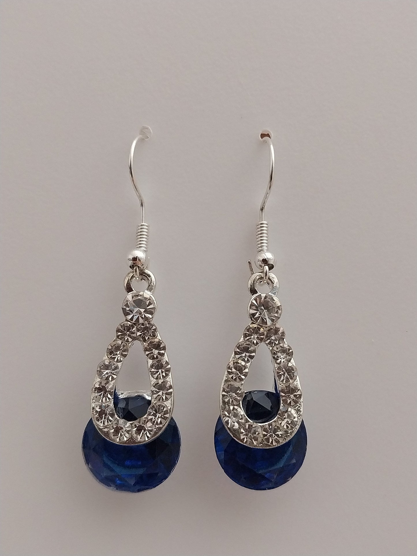 Blue Shine Earrings CZ Blue Water Earrings Sparkling Ovel Earrings Crystal Dangle Earring Shining Blue Earrings Free Shipping