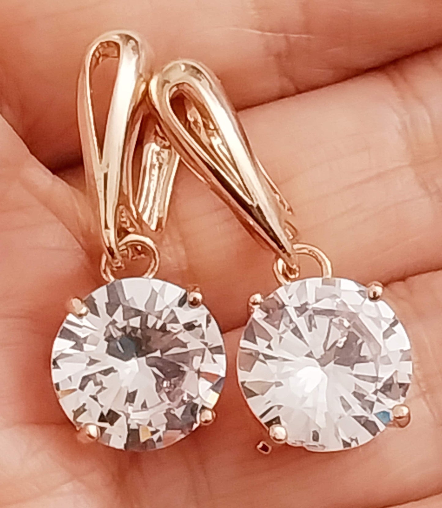 Crystal Drop Earrings Sterling Silver Earring Sparkling CZ Drop Earrings Unique Design Crystal Dangle Earrings Party Earrings Free Shipping