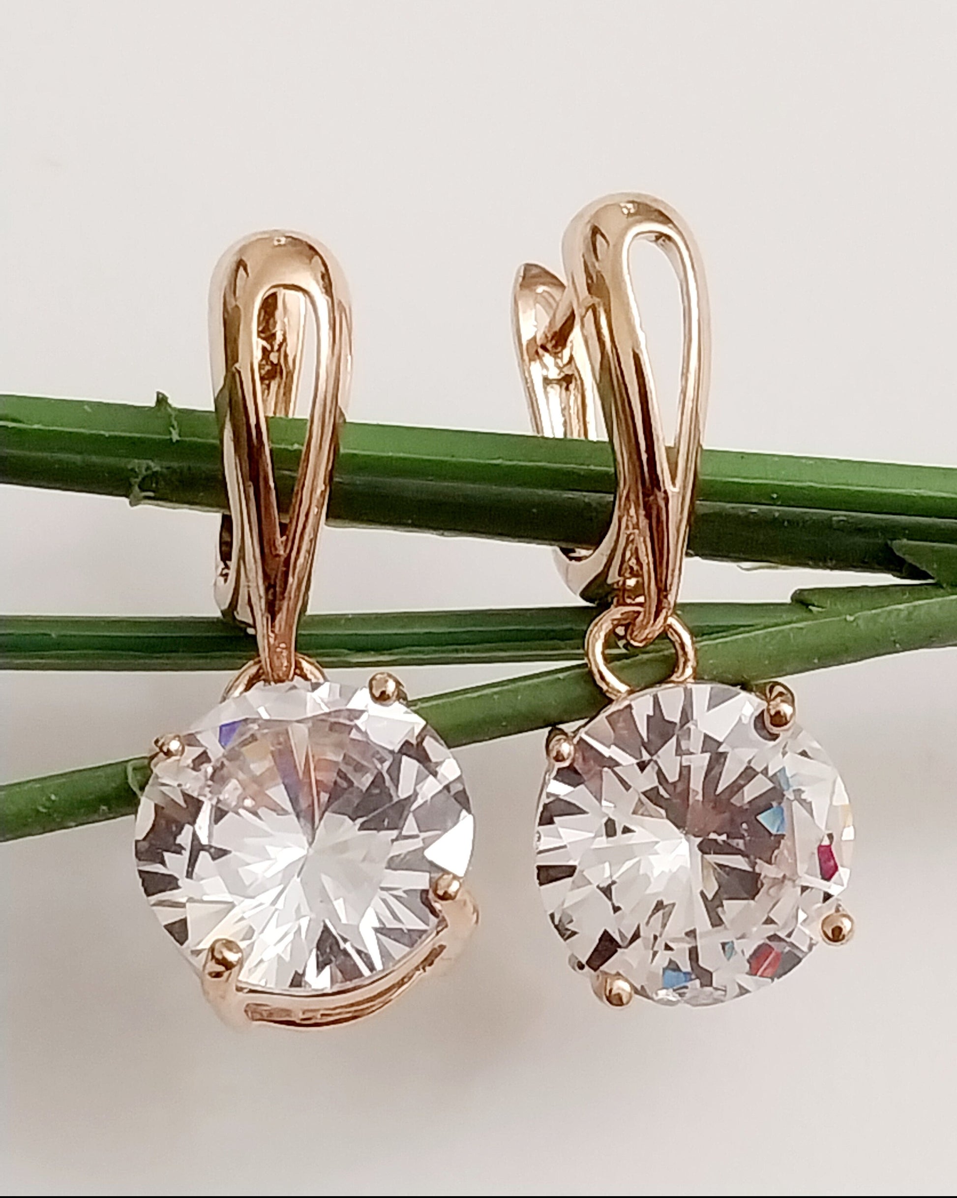 Crystal Drop Earrings Sterling Silver Earring Sparkling CZ Drop Earrings Unique Design Crystal Dangle Earrings Party Earrings Free Shipping