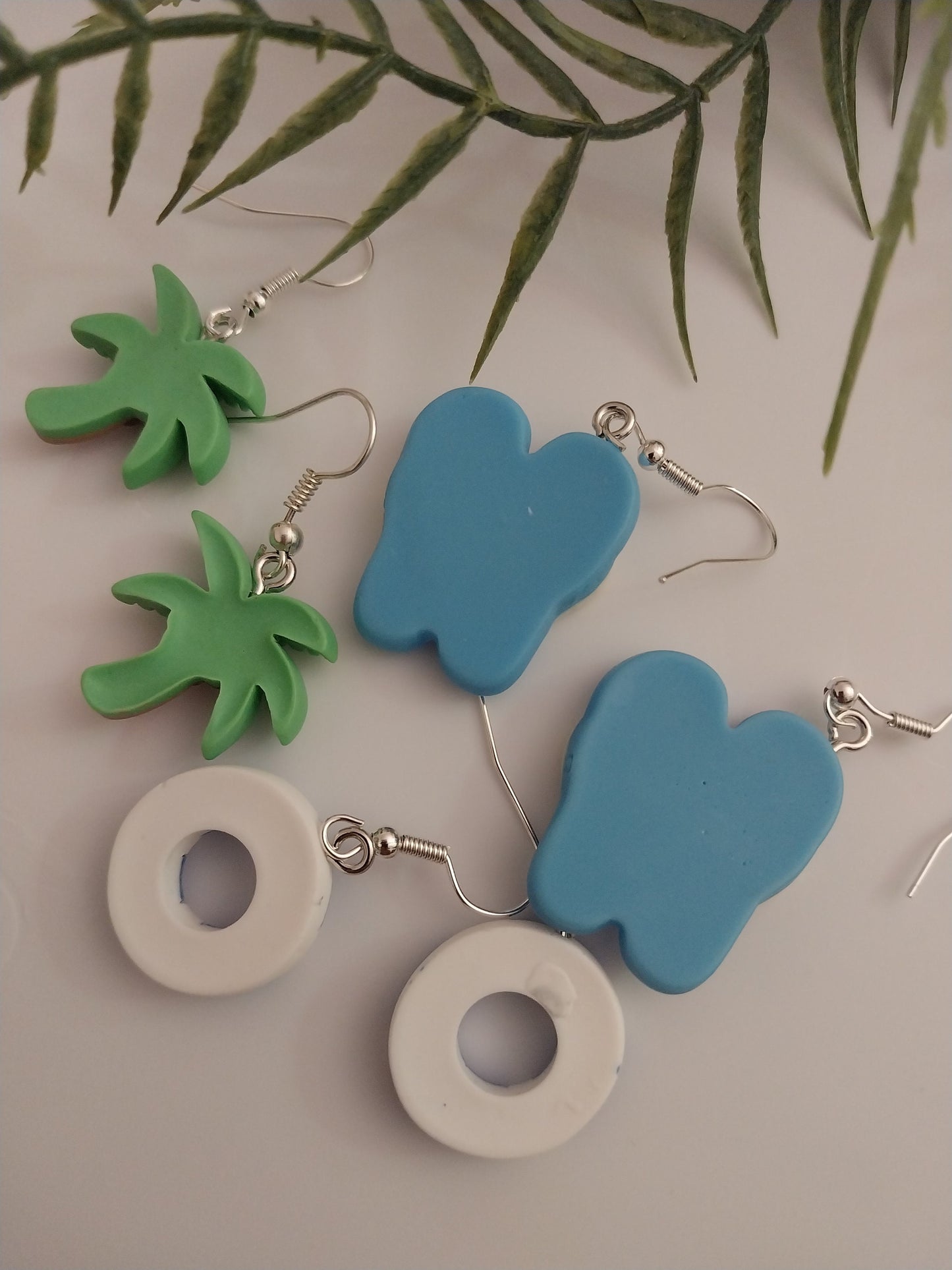 Coconut Tree Earrings Lifesaver Earrings Slippers Earrings Sun Earrings Palm Tree Earrings Beach Earrings Sea Wishing Bottle Earrings