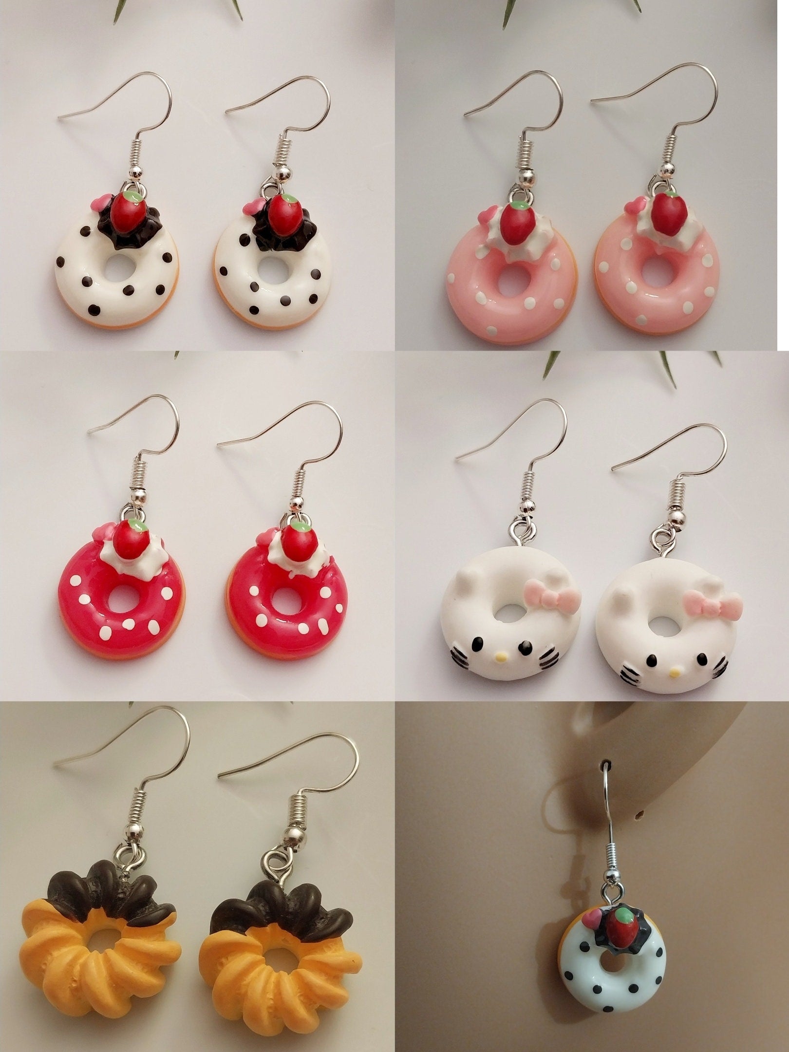 3D Donuts Earrings Fashion Bakery Jewelry Cookie Earrings New Style Earrings