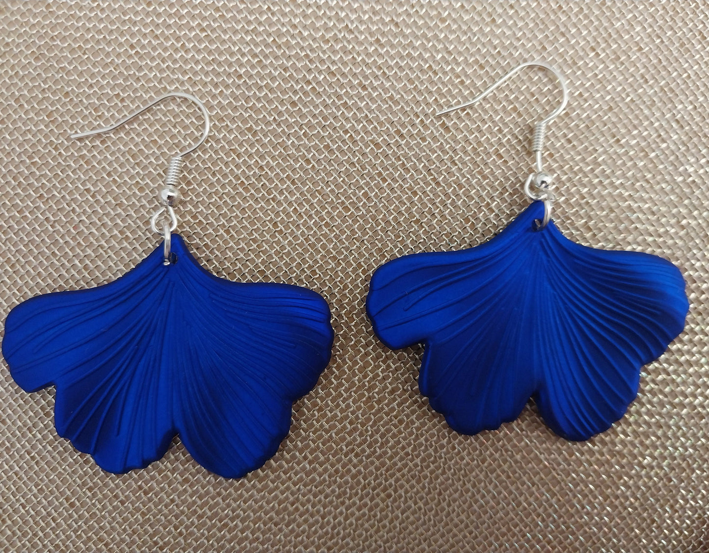 Blue Leaves Earrings Trendy Earrings Ginkgo Leaves Earrings Blue Biloba Leaves Earrings New Design Earrings Blue Earrings