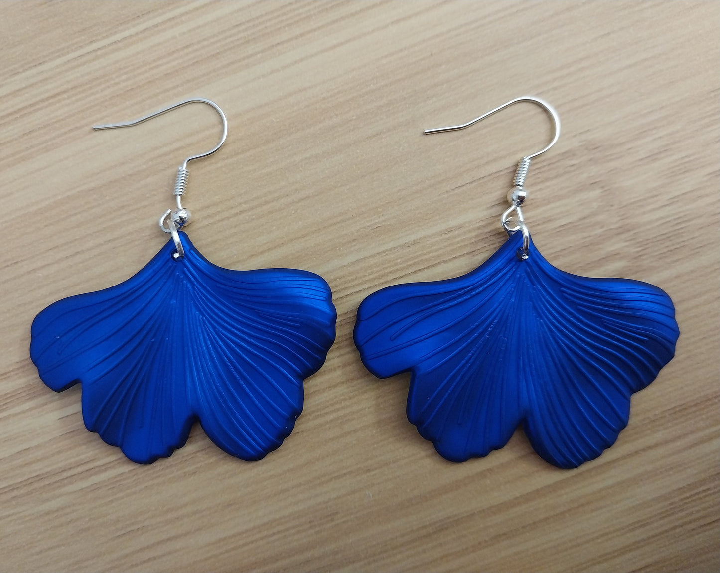 Blue Leaves Earrings Trendy Earrings Ginkgo Leaves Earrings Blue Biloba Leaves Earrings New Design Earrings Blue Earrings