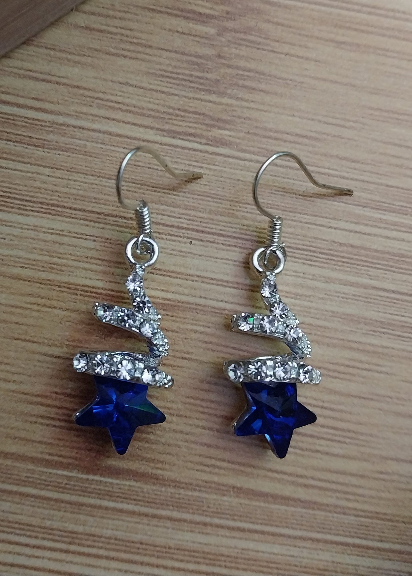 Blue Star Earrings Angel Star Earrings Sparkling Blue Earrings 4th July Earrings Elegant Earring Blue Earrings Dressing Earring High Quality