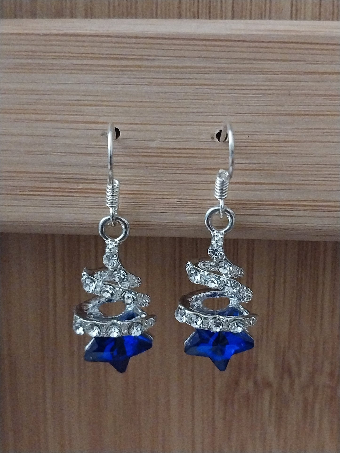 Blue Star Earrings Angel Star Earrings Sparkling Blue Earrings 4th July Earrings Elegant Earring Blue Earrings Dressing Earring High Quality