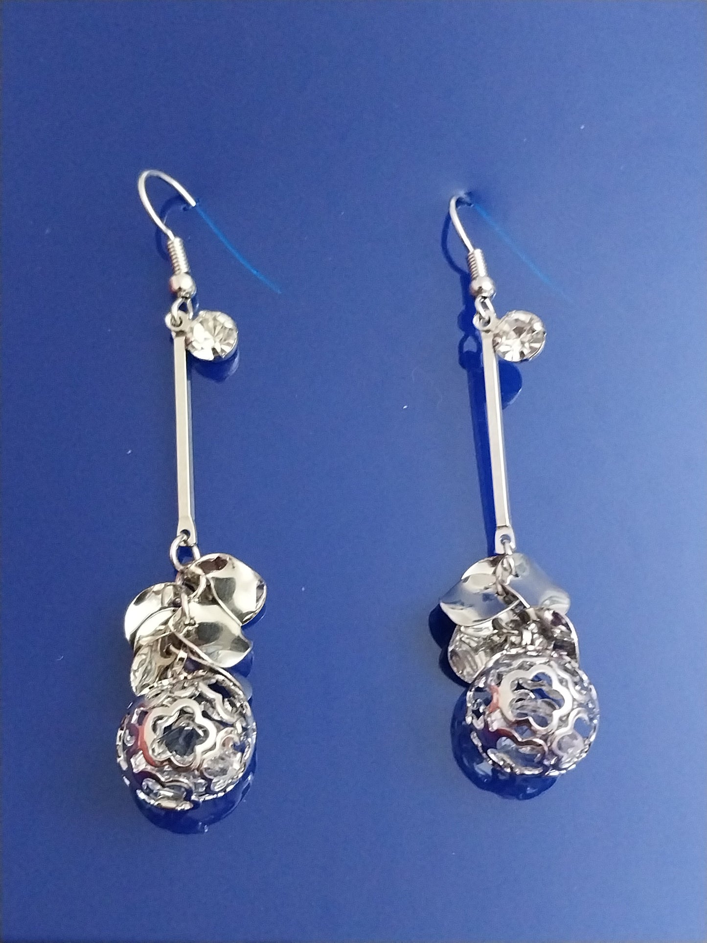 Sterling Silver Earrings Ball Drop Earrings Sparkling Drop Ball Earrings New Fashion Design Earrings CZ Unique Earrings Free Shipping