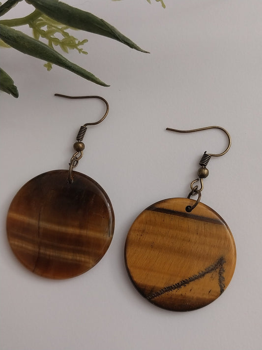 Tiger Eye Earrings Personalist Earring Handmade Lucky Stone Earring Lager Stone Earring Collection Jewelry Stone Drop Earring Free Shipping